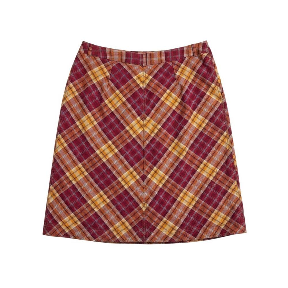 Oilily Jeans Wear Plaid Button Zip Closure Skirt Womens Size 42 US 10 12 - Picture 5 of 7